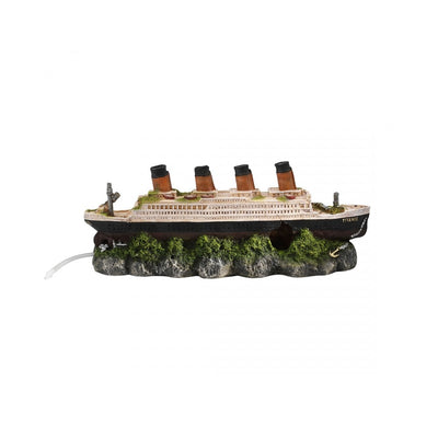 SHIPWRECK TITANIC WITH AIRSTONE 39x11x17CM