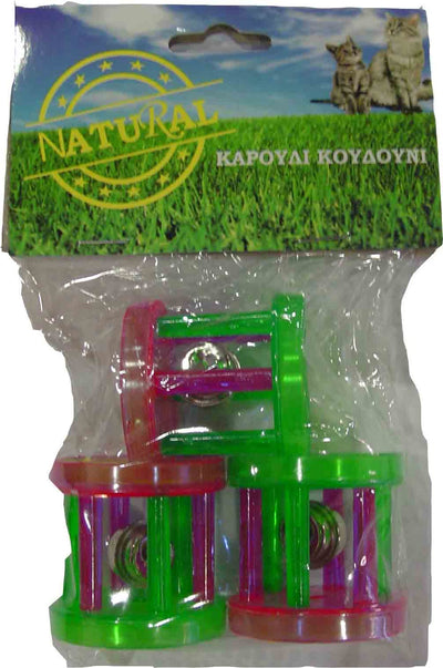 Καρούλι κουδούνι γάτας 3τεμ Natural
