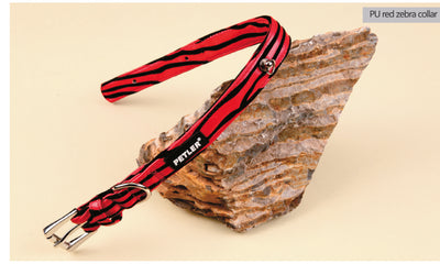 Περιλαίμιο PU Red Zebra x-small 70158