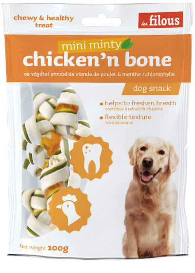 Les Filous Chicken mini minty bone 100gr