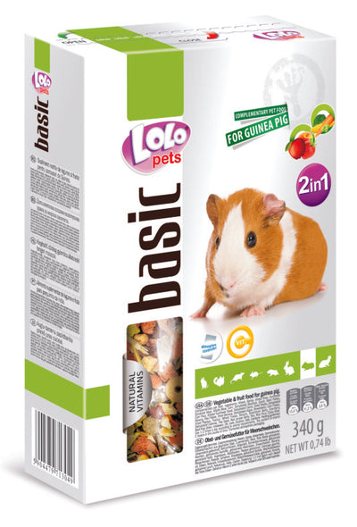 Μείγμα για Ινδικά Χοιρίδια Fruits/Vegetables 340g Lolopets 71304