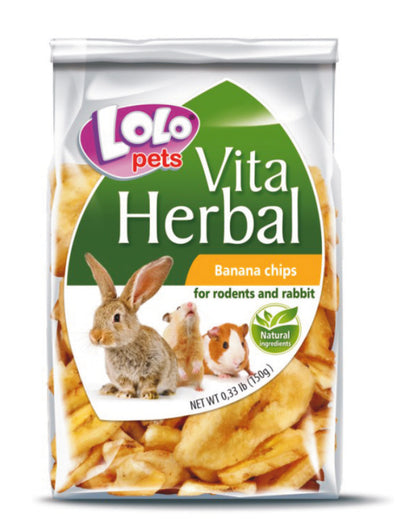 Vita Herbal Τρωκτικών Banana Chips 150gr Lolopets 74112