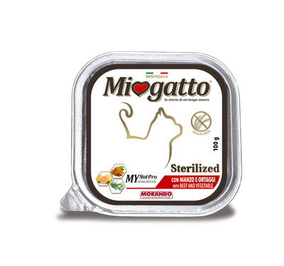 Δισκάκι Miogatto Sterilised beef 100gr