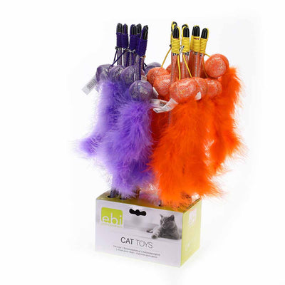 Fishing Rod Tickle Fun & Display Purple/orange Display 16pcs