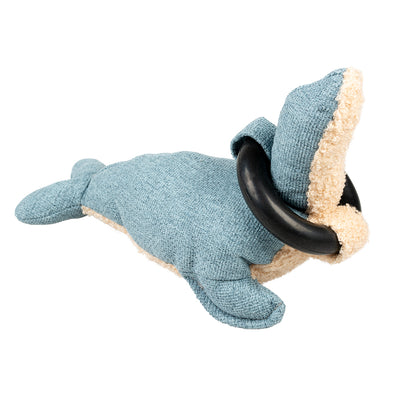 Navy Chenille dog toy Blue
