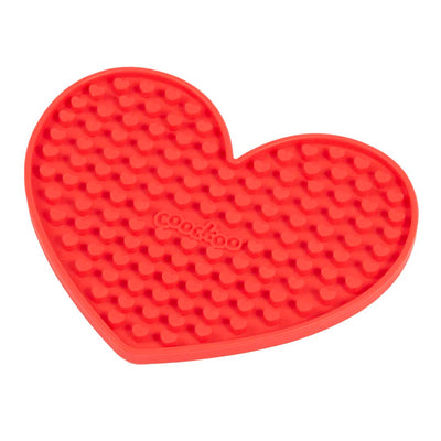 Licking mat CUPID'S CRAVINGS Red 17x14x1cm