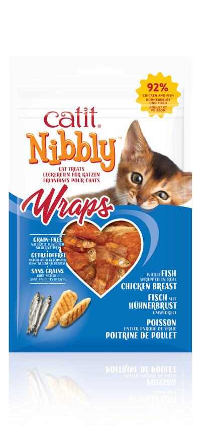 Catit Nibbly Wraps, Chicken & Fish, 30g