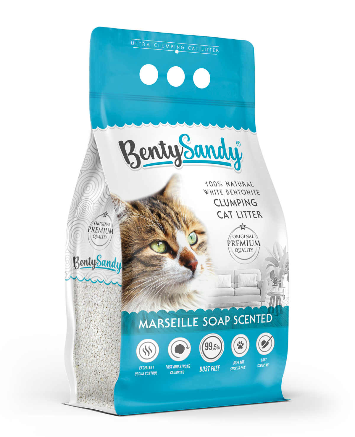 Άμμος Γάτας Bentysandy 5lt marseille soap plus
