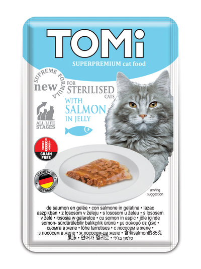 TOMi pouch 85g with salmon in jelly