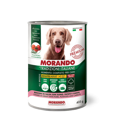 Κονσέρβα Morando µε χοιρινό, καρότα και πατάτες 405gr