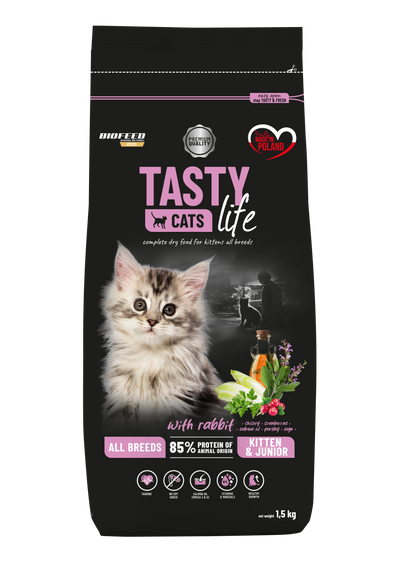 TASTY CAT'S LIFE KITTEN WITH RABBIT 1.5kg