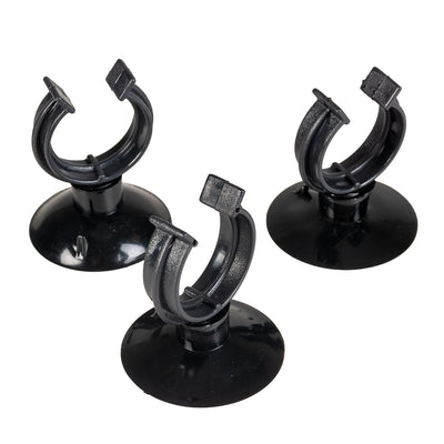 Sucker with clip 3st - 12/16mm black