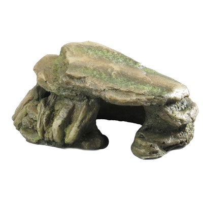 STONE WITH MOSS S - 15CM green