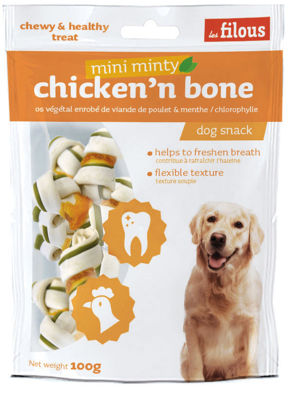 Les Filous Chicken mini minty bone 100gr
