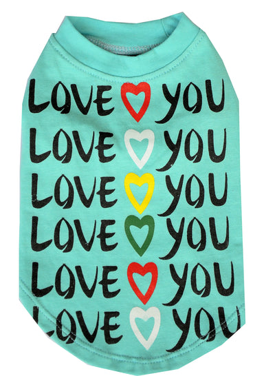T-shirt Love is blue  Τ259  XS