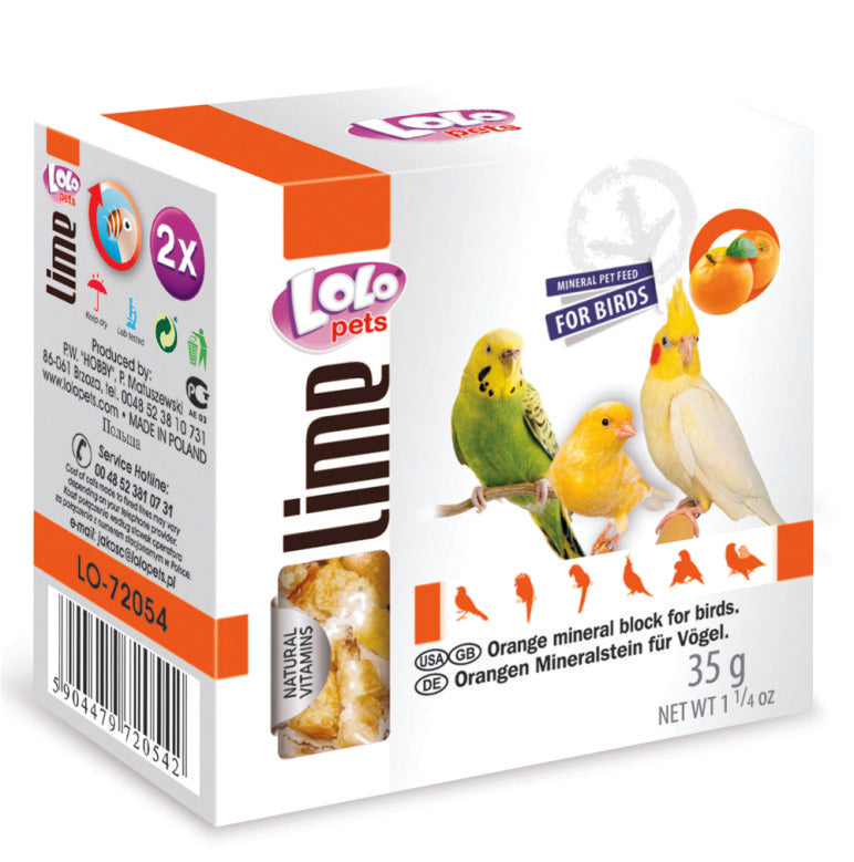 Πέτρα Ασβεστίου Πουλιών Orange Lolopets 72054