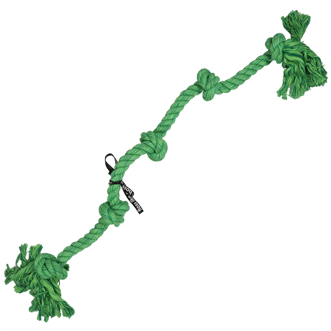 'Floss' playing rope 5 knots Green