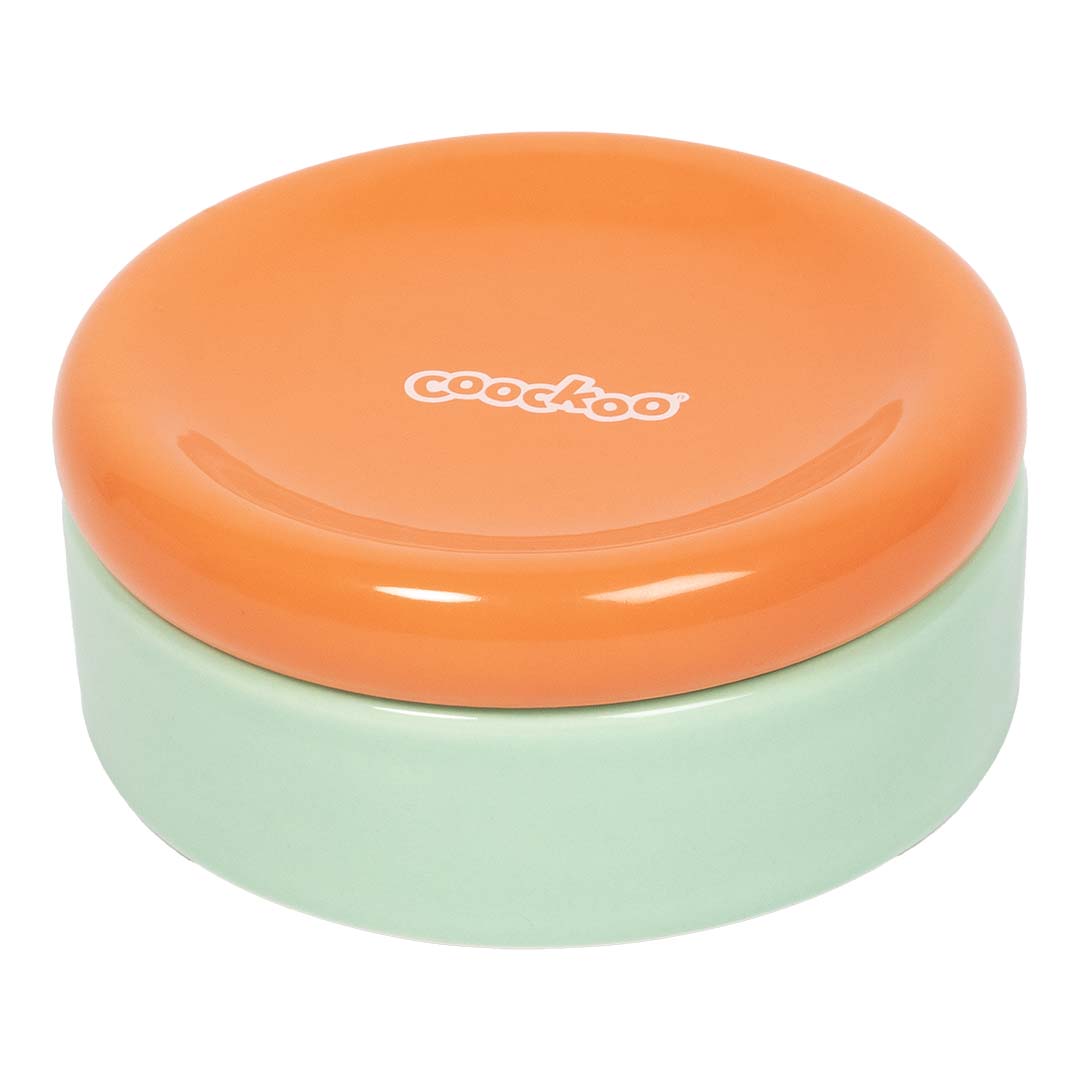 Bowl FUNKY FEEDING Green/orange 280ml 13.5x13.5x6cm