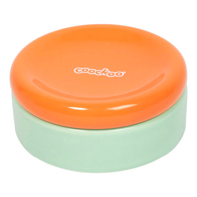 Bowl FUNKY FEEDING Green/orange 280ml 13.5x13.5x6cm