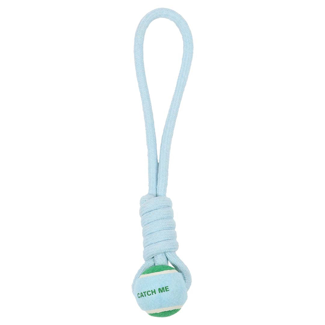 Ball with rope loop CATCH ME Blue/green