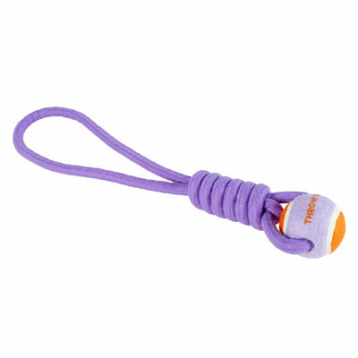 Ball with rope loop THROW ME Purple/orange