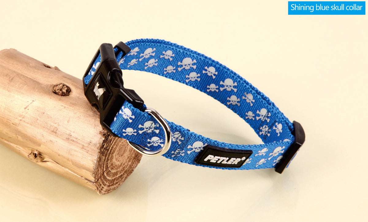 Περιλαίμιο Shining Blue Skull large 70835