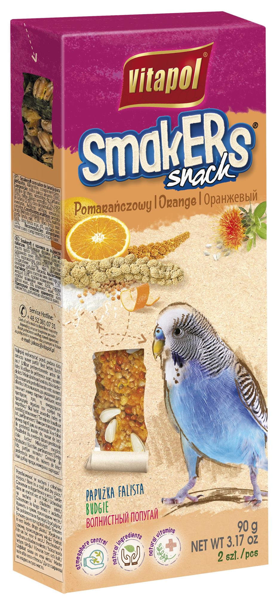 Vitapol Smakers για Παπαγαλάκι Orange