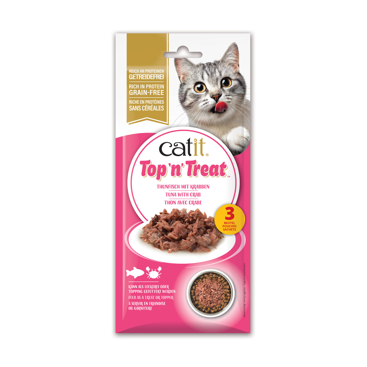 CA Top'n'Treat, 3x60g, Tuna & Crab