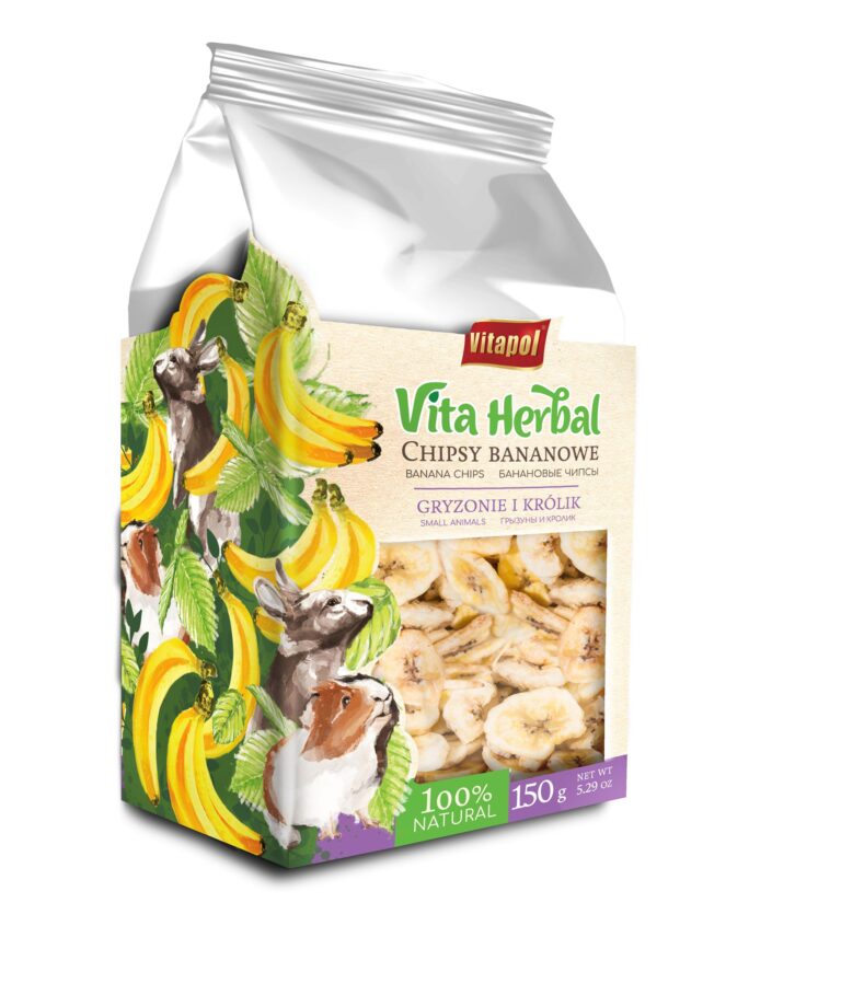 Vitapol Herbal Τρωκτικών Banana chips 150gr