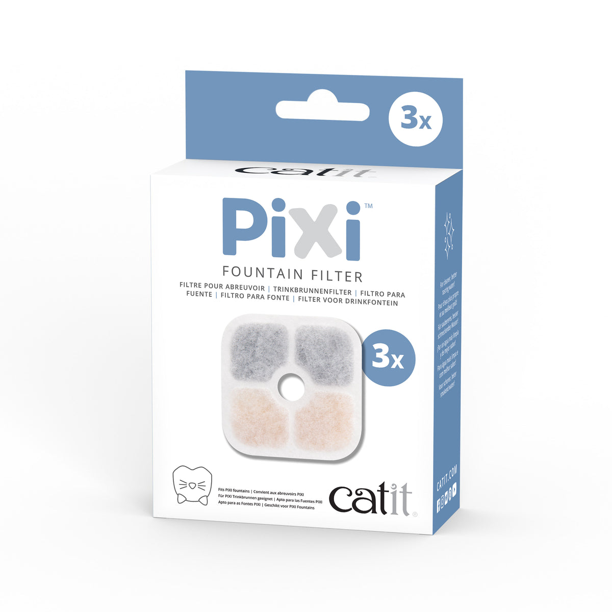 Catit Pixi Fountain Filter Cartridge, 3pk