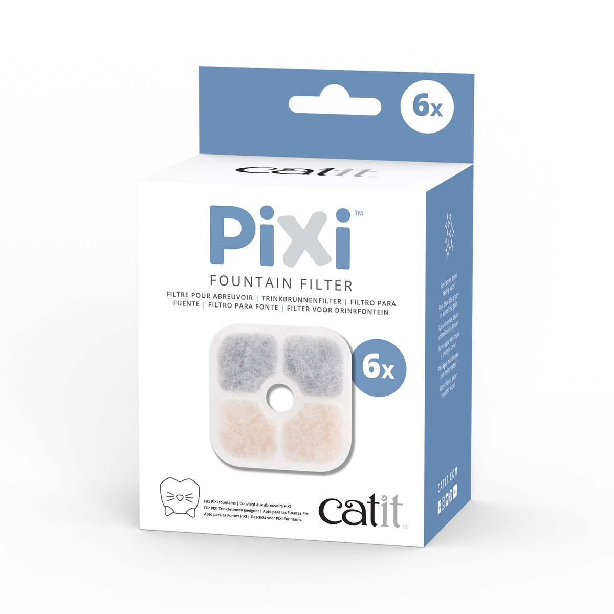 Catit Pixi Fountain Filter Cartridge, 6pk