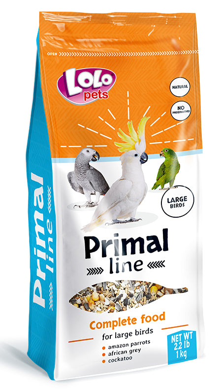 Μείγμα Primal line μεγάλων παπαγάλων 1kg Lolopets 72720