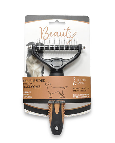 Beauty Double sided dematting comb (9+17 blades)