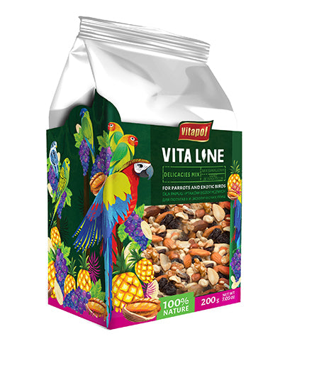 Vita Line Παπαγάλων & Εξωτικών Delicacies Mix fruit&nuts 200gr