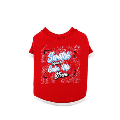 T-Shirt Scratch Me-Calm me Red L ST017-R