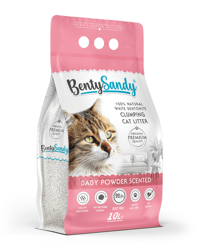 Άμμος Γάτας Bentysandy 10lt baby powder plus