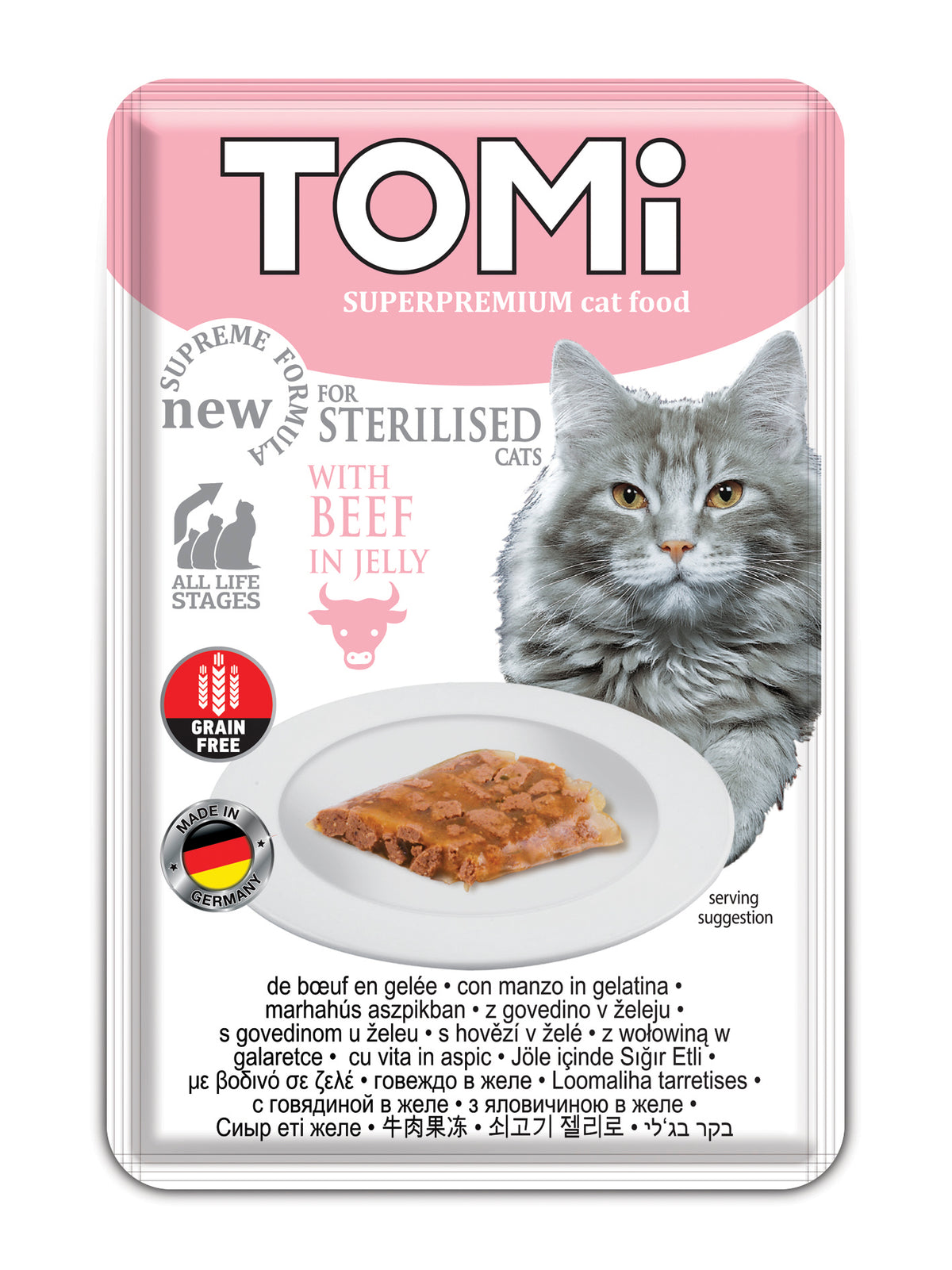 TOMi pouch 85g with beef in jelly