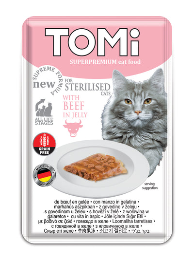 TOMi pouch 85g with beef in jelly
