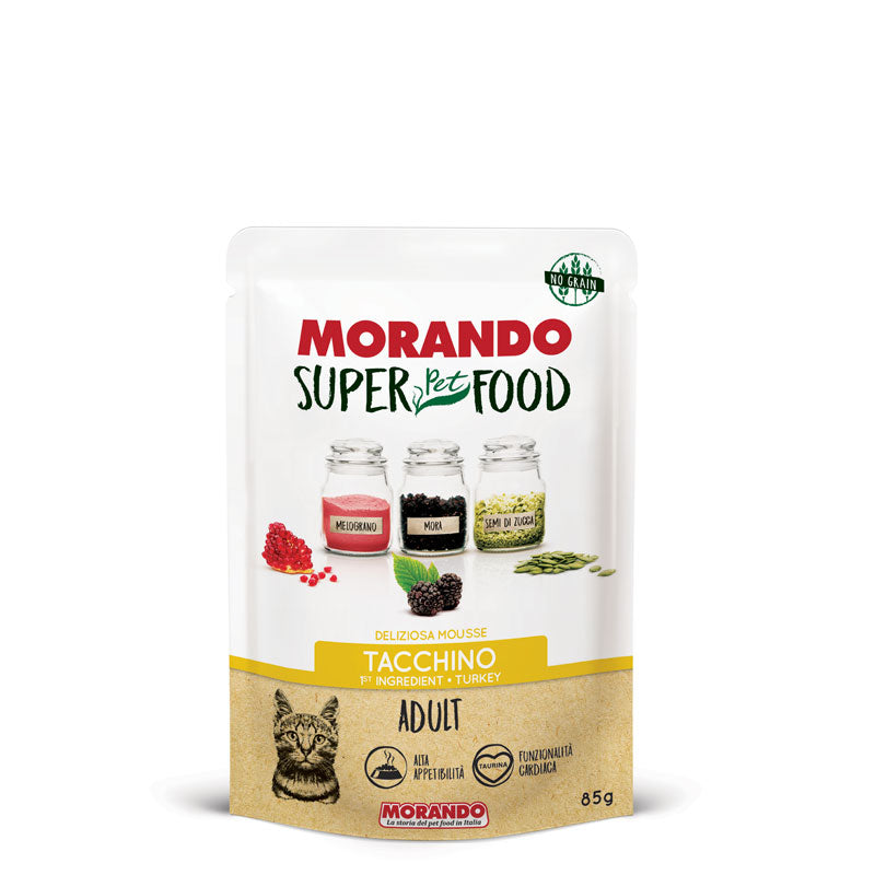 Pouch superfood cat adult mousse turkey 85gr