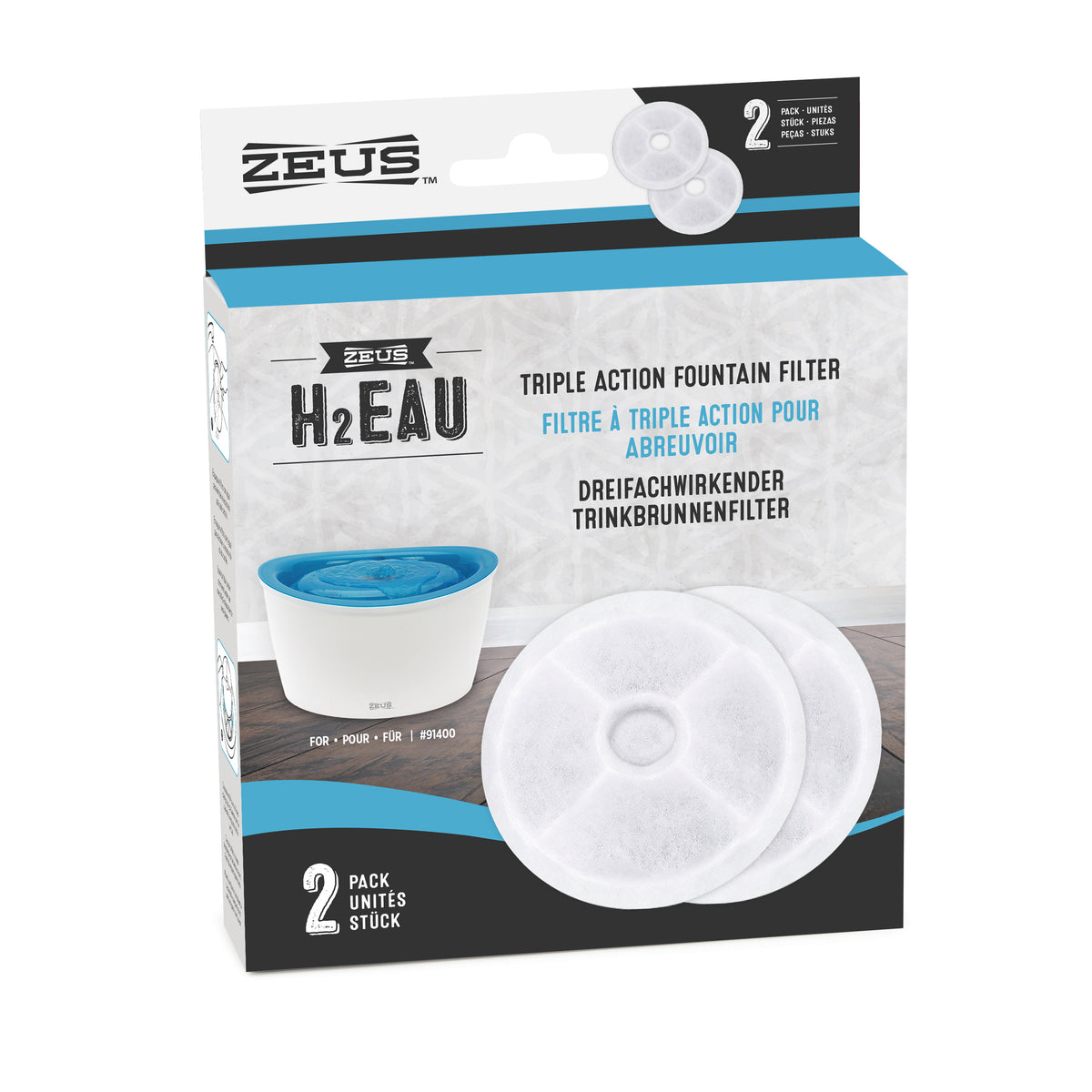 ZS H2EAU Triple Action Filter 2 pack