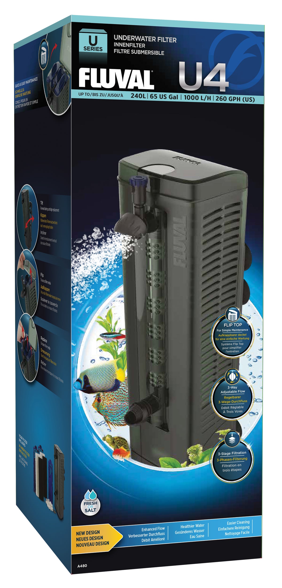Fluval U4 Underwater Filter 130-240L