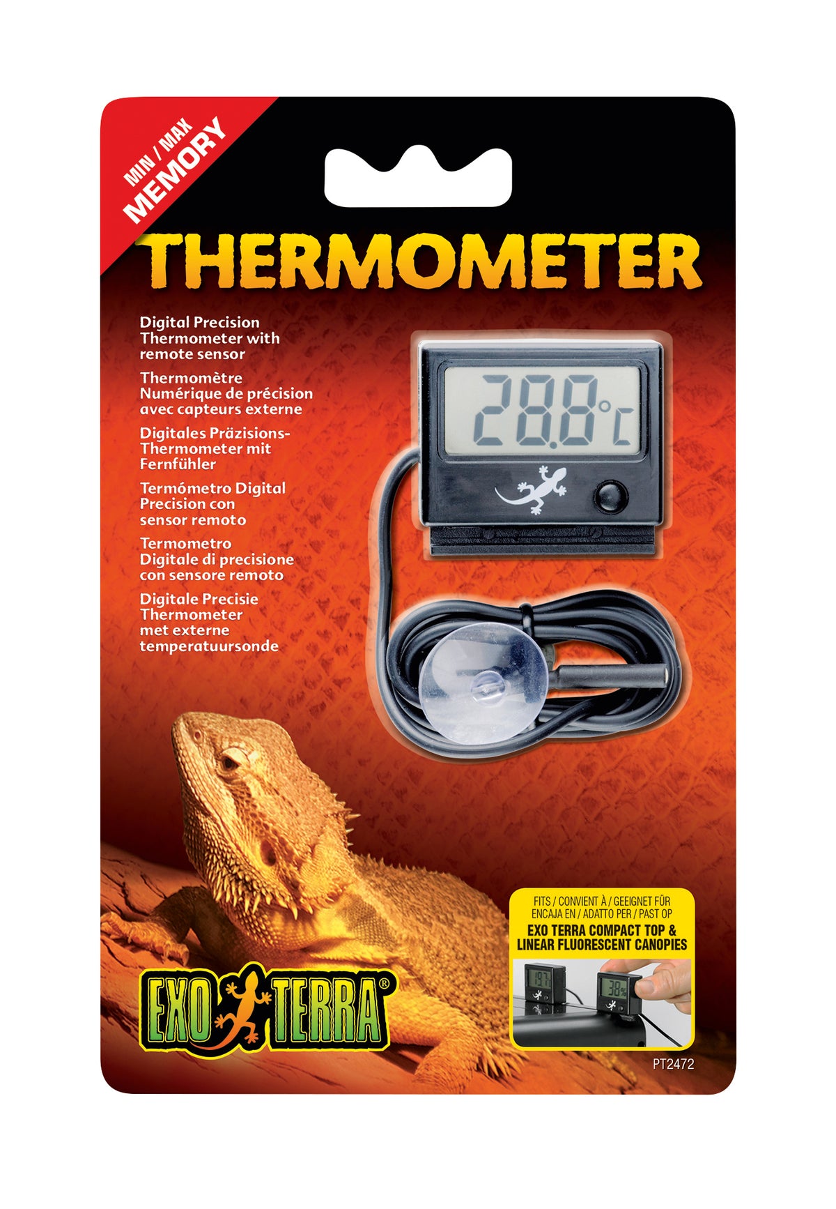 Exo Terra LED Rept-O-Meter Thermometer-V