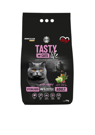 TASTY CAT'S LIFE STERILISED WITH RABBIT 8kg