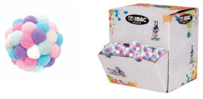 Soft colored balls small with bell 36τεμ-4,5cm