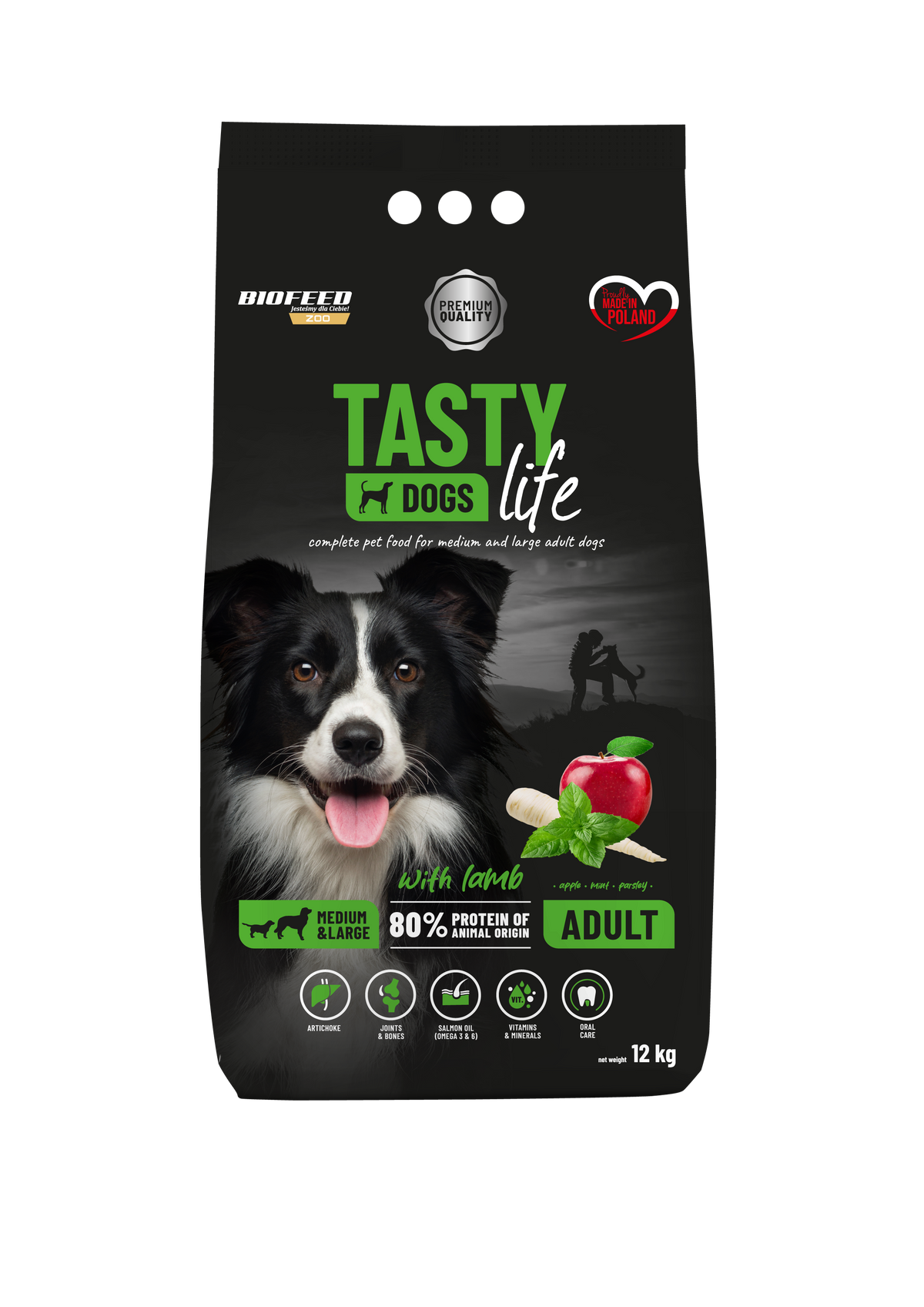 TASTY DOG'S LIFE ADULT WITH LAMB 12kg