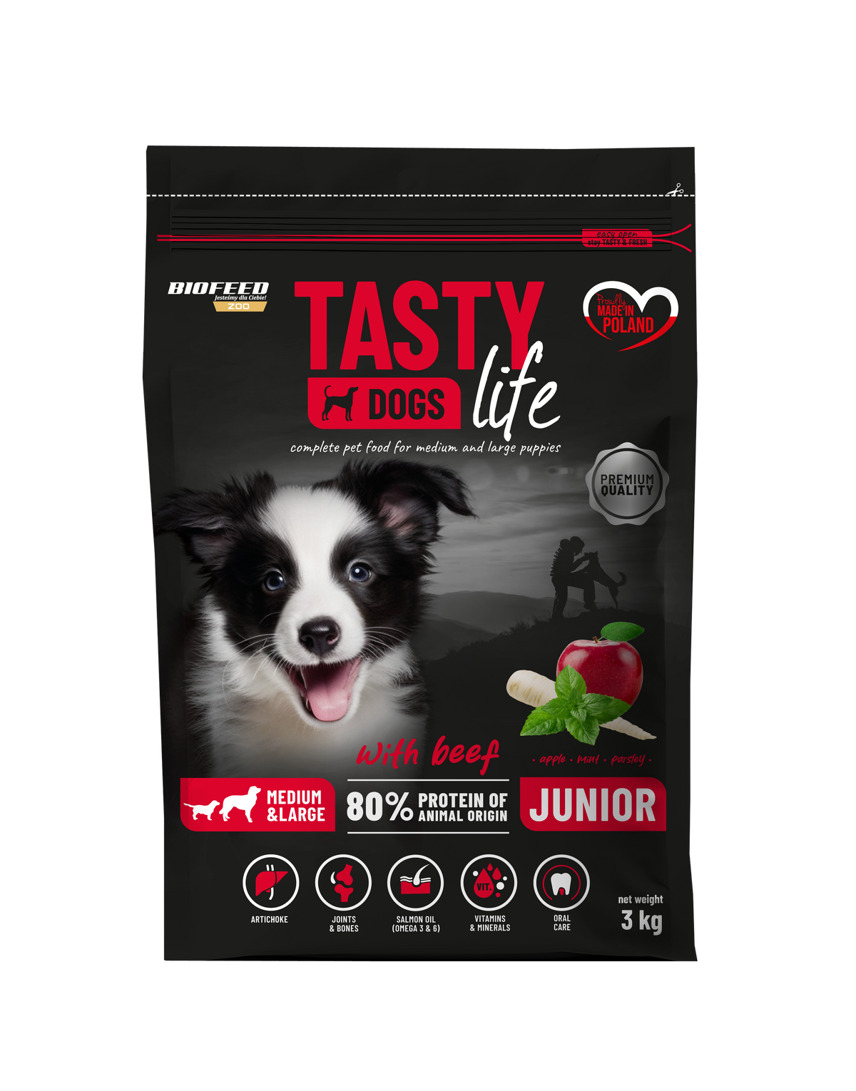 TASTY DOG'S LIFE ADULT WITH BEEF 3kg