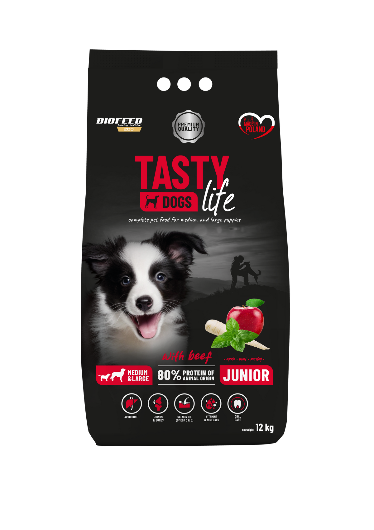 TASTY DOG'S LIFE ADULT WITH BEEF 12kg