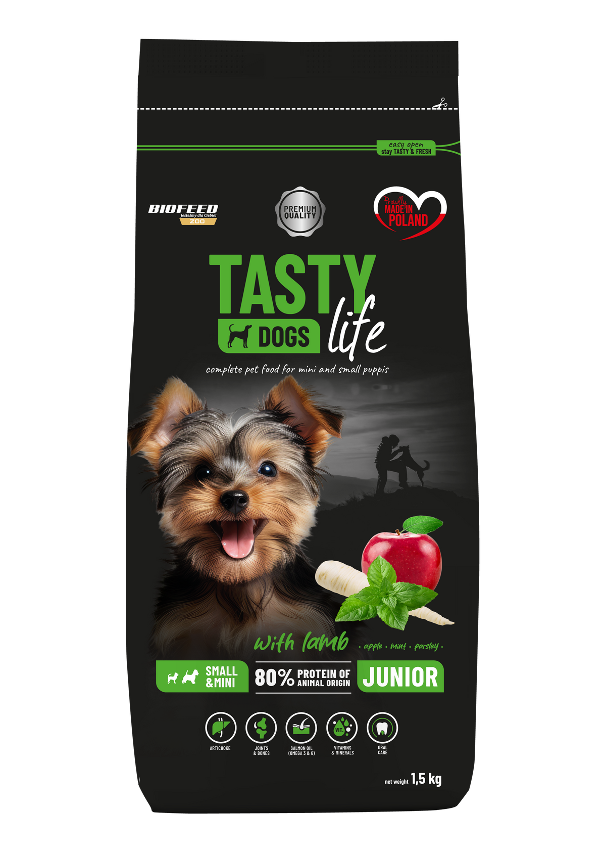 TASTY DOG'S LIFE JUNIOR MINI WITH LAMB 1.5kg